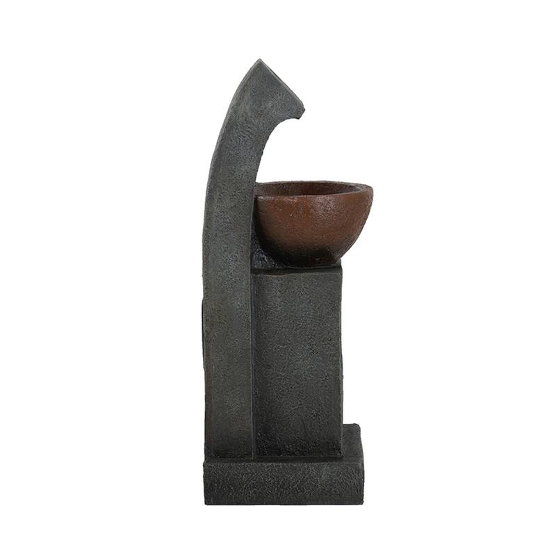 Sculptural Water Fountain with Bowl Basin