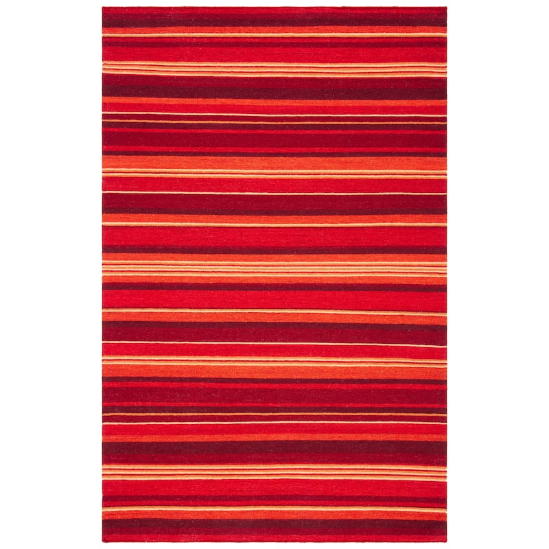 SAFAVIEH Handmade Striped Kilim Torrie Casual Wool Rug