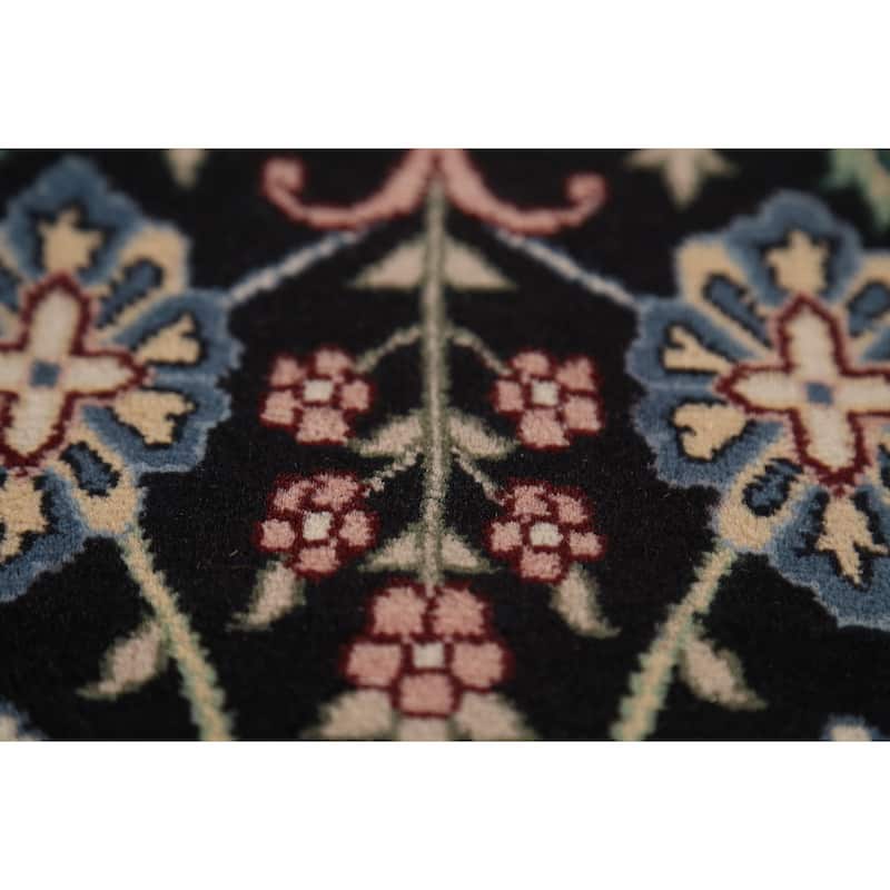 Black Vegetable Dye Aubusson Chinese Area Rug Hand-Knotted Wool Carpet - 6'2"x 9'7"