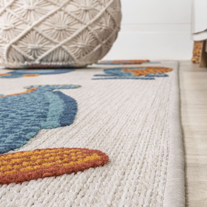 JONATHAN Y Aranciata Modern Fish High-Low Indoor/Outdoor Area Rug
