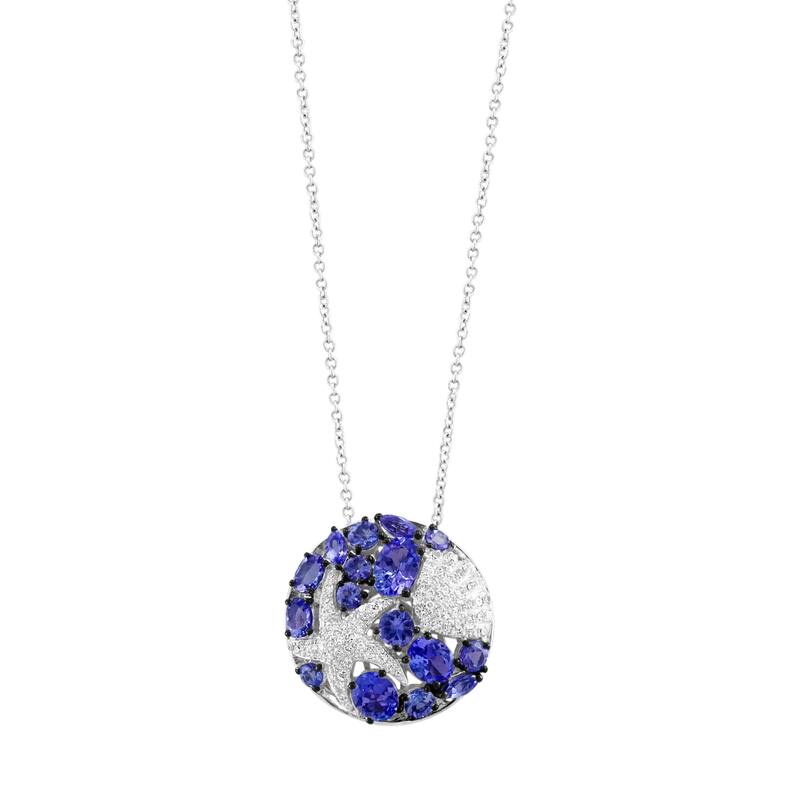 EFFY 14K Gold Diamond,Tanzanite Starfish Pendant Necklace