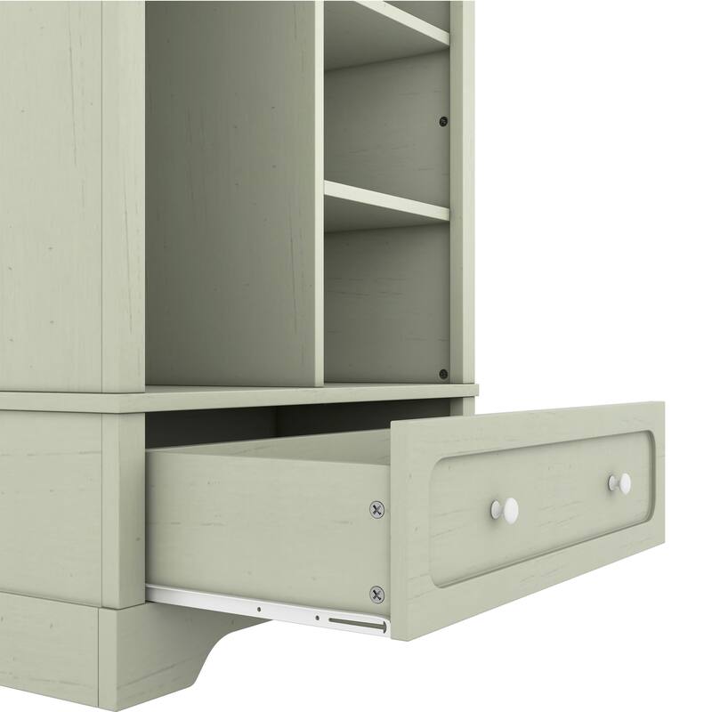 Kids Dress up Storage with Handing Rod and Shelves,Kids Armoire Dresser,Costume Closet,Pretend Storage Closet for Kids