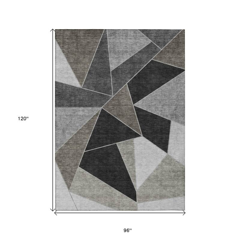 HomeRoots Geometric Transitional Rectangle Outdoor Rug