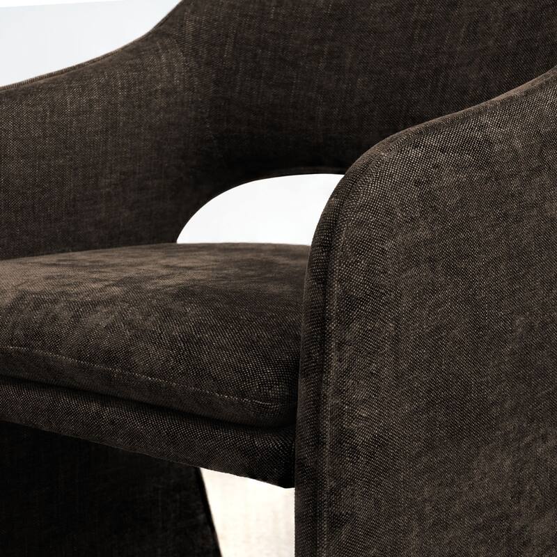 19" Seat Height Upholstered Fabric Dining Armchair (Set of 4)