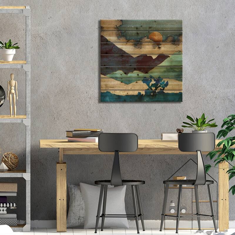 Evening Calm Print On Wood by SpaceFrog Designs - Multi-Color
