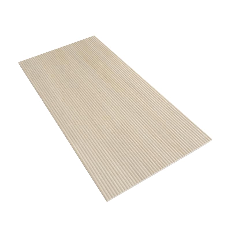 Bois 24x48 Almond Wood Porcelain Large Format Fluted Wall Tile (15.55 sq ft/case) - 2 Pack