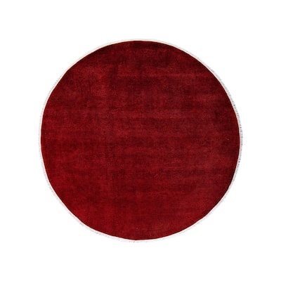 Fine Vibrance, One-of-a-Kind Hand-Knotted Area Rug - Red, 6' 1" x 6' 1" - 6' 1" x 6' 1"