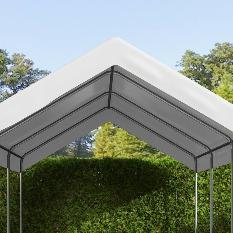 Outsunny 10' x 20' Carport Replacement Top Canopy Cover, Waterproof and UV Protected Garage Car Port Cover