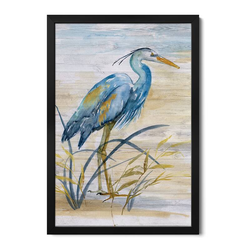 Blue Heron I Premium Framed Poster by Nan - Black - 24x32x1
