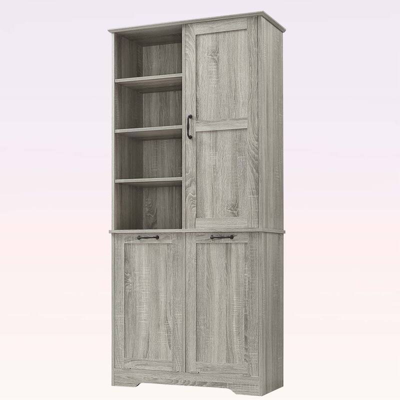 Stylish and Functional Bathroom Storage Cabinet with Doors,Drawers,Tilt-Out Laundry Hamper
