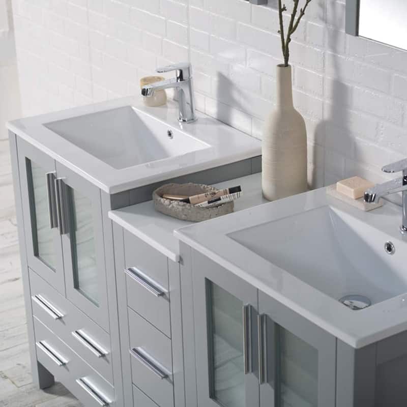 Blossom Sydney 60" Solid Wood Bathroom Vanity Double Sink with Cabinet