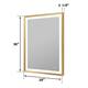 Wall Mounted Back Light Bathroom Framed LED Mirror Anti- Fog With Dimmable Light Touch Sensor And Memory Function