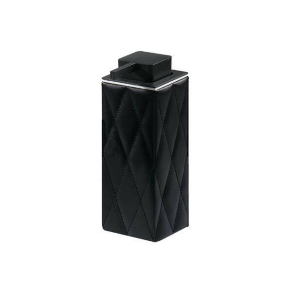 slide 1 of 1, Nameeks Gedy Collection Free Standing Soap Dispenser Black Leather