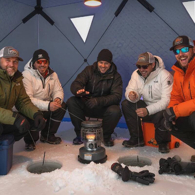 Pop Up Thermal Insulated Hub Tent, Ice Fishing Shelter for 6-8 Persons