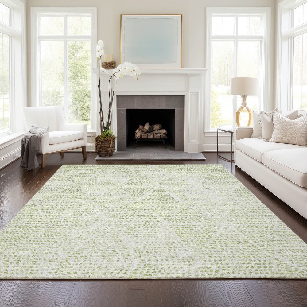 Machine Washable Indoor/ Outdoor Chantille Modern Diamonds Rug