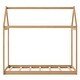 preview thumbnail 5 of 25, Twin Size Sturdy Durable Wooden House Bed, Wood Color