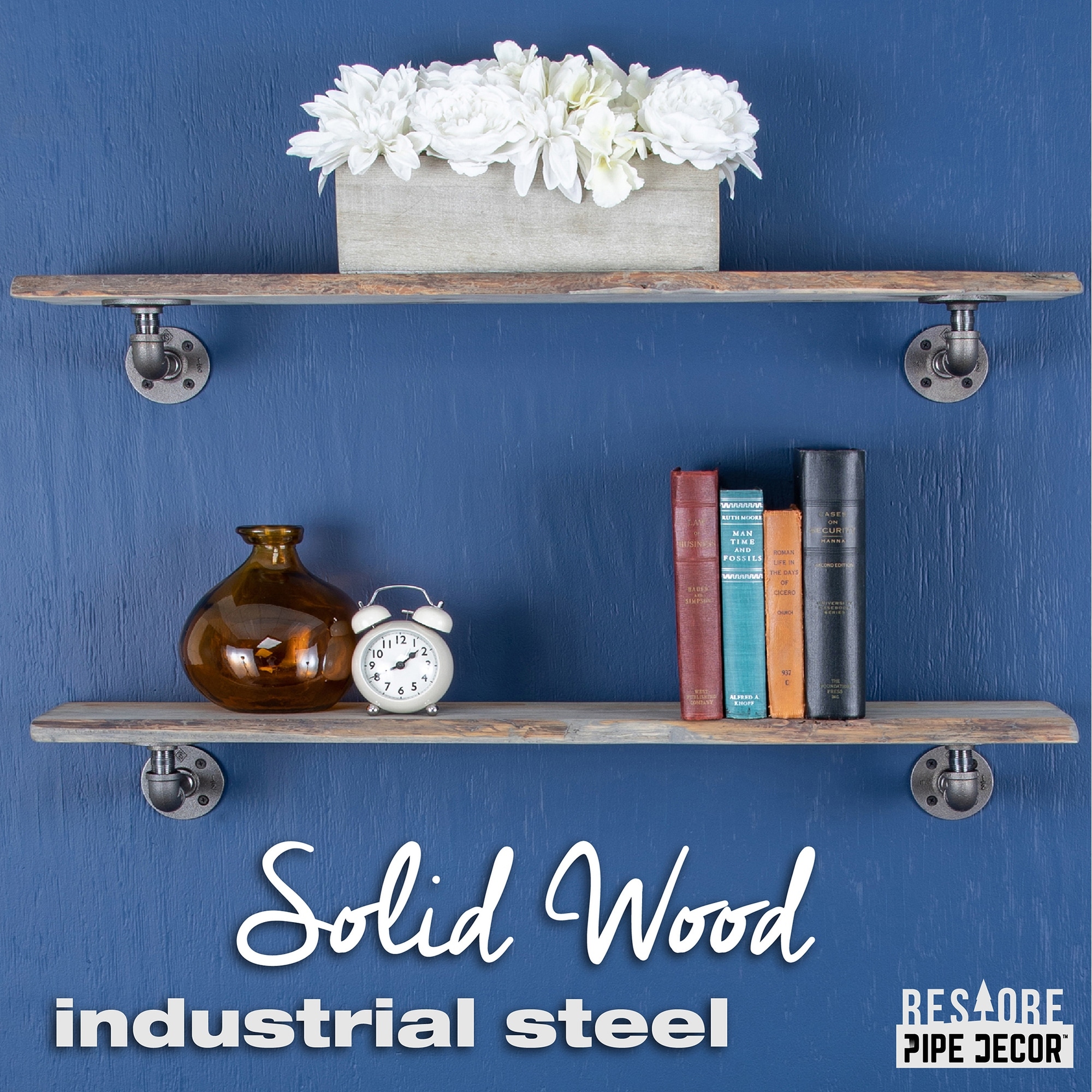 Pipe clearance decor shelves