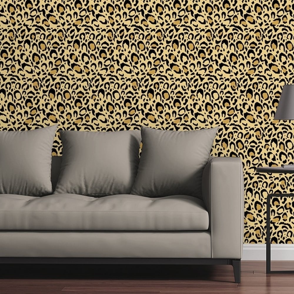 Shop Removable Wallpaper Tile Leopard Print Overstock 17062593