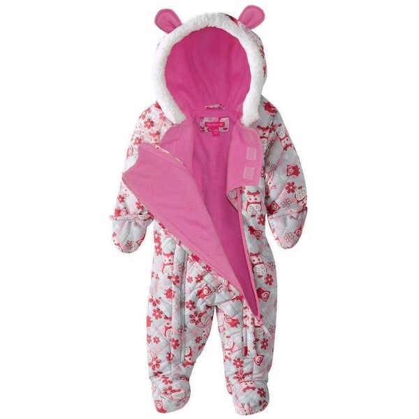 pink platinum baby snowsuit