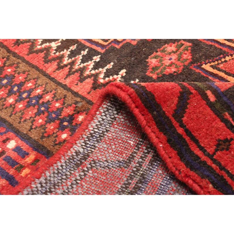 ECARPETGALLERY Hand-knotted Andelz Dark Red Wool Rug - 3'10 x 8'4