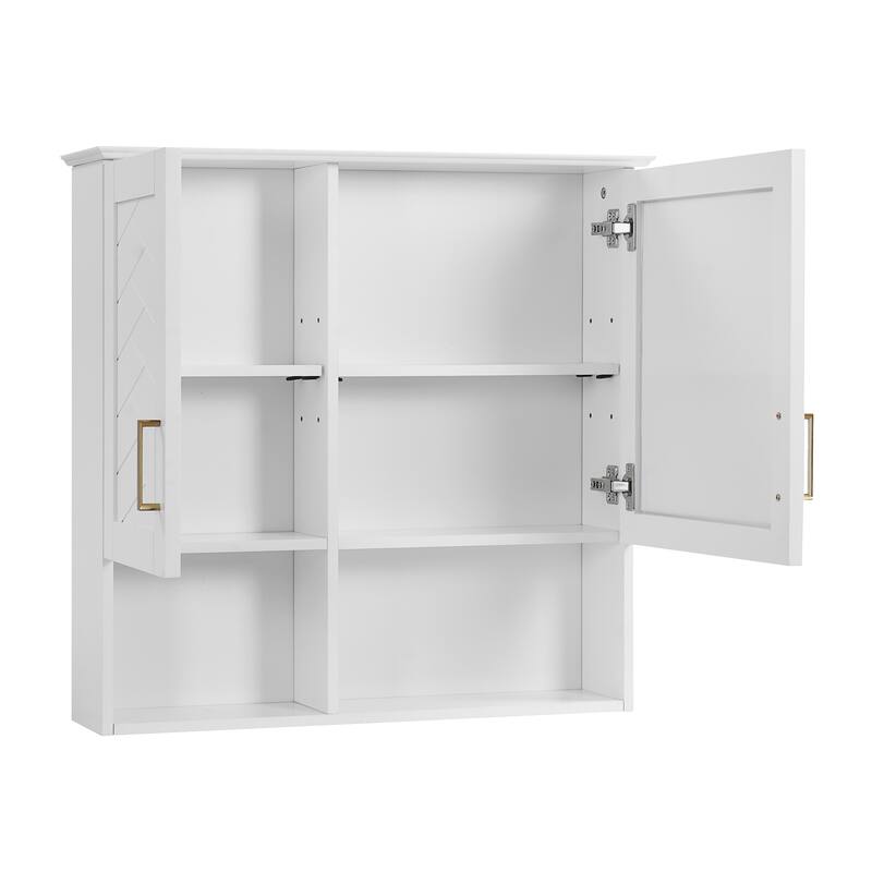 2-in-1 Bathroom Mirror Cabinet, 30 inch Wall Mounted Medicine Cabinet with Adjustable Shelves & Soft Close Doors