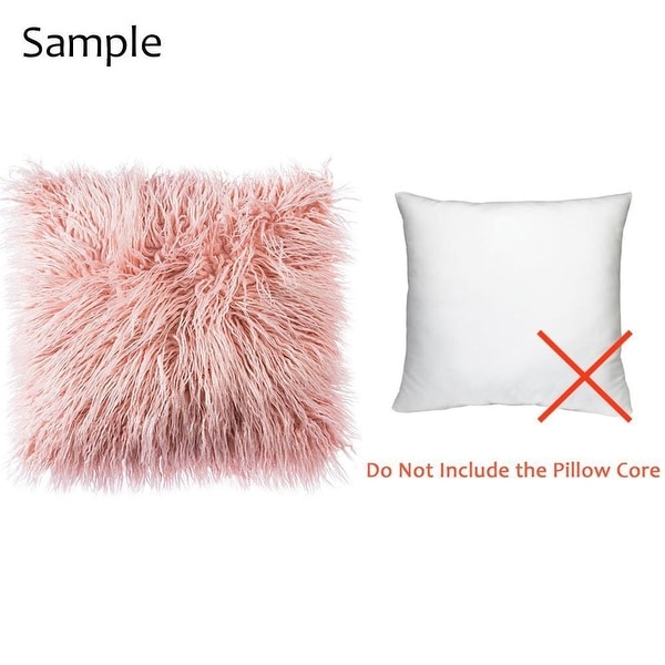 Super Soft Plush White Mongolian Faux Fur Throw Pillow Cover On Sale Bed Bath Beyond 20012449