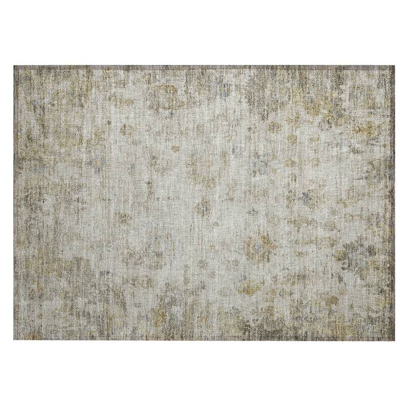 Machine Washable Indoor/ Outdoor Vintage Traditional Chantille Rug