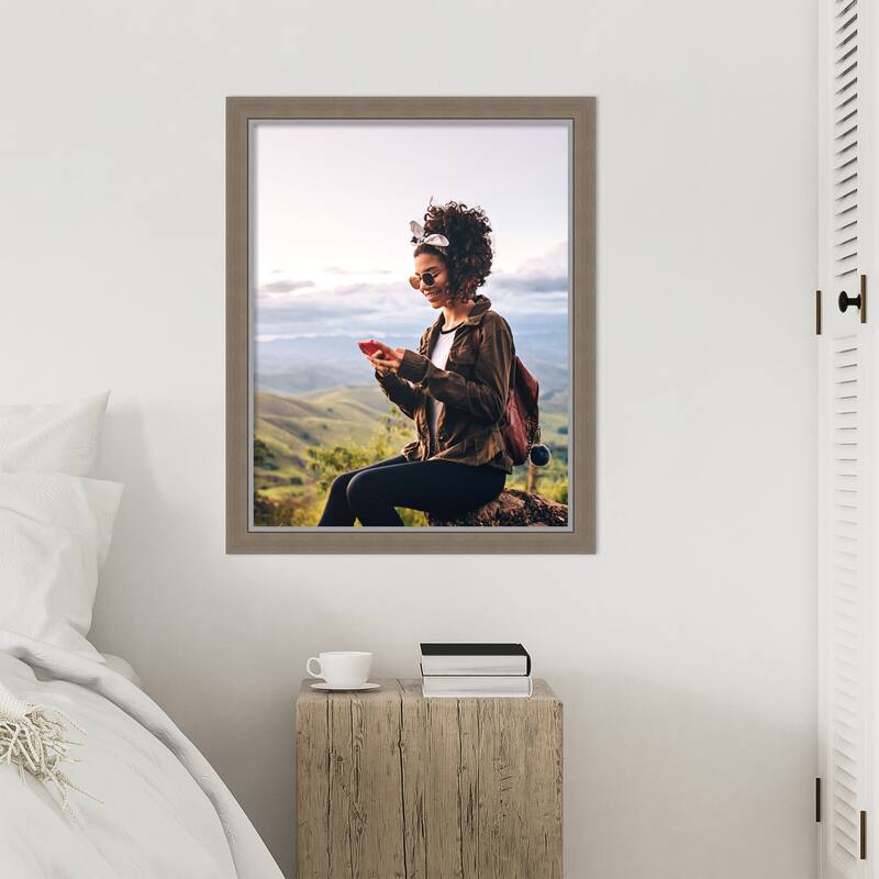 Eva Black Silver Narrow Framed Picture Frame, Photo Frame