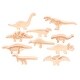 preview thumbnail 1 of 6, TickiT Dinosaur Wooden Blocks - Natural Natural - Kids