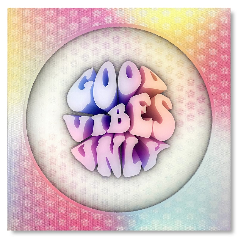 5D Multi-Dimensional Wall Art - Custom Made Good Vibes Wall Art Print
