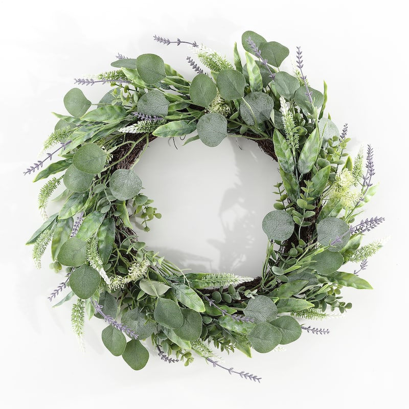 SAFAVIEH Christi Faux 22-inch Eucalyptus Leaf & Fennel Wreath