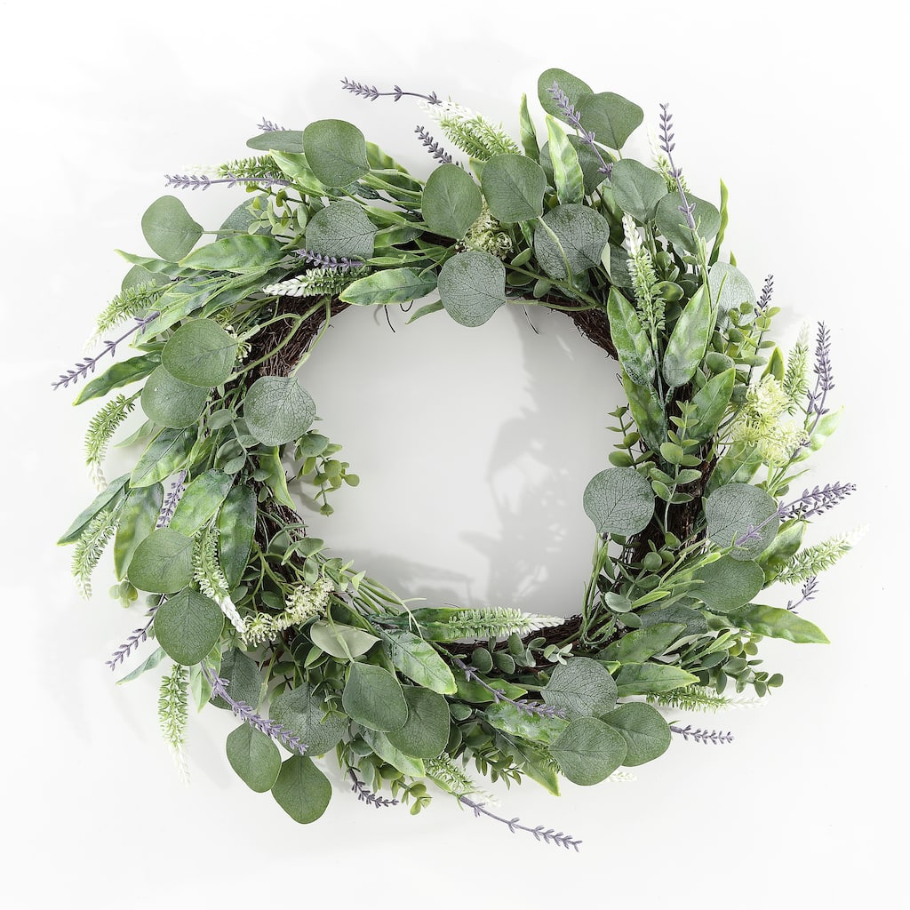 SAFAVIEH Christi Faux 22-inch Eucalyptus Leaf & Fennel Wreath
