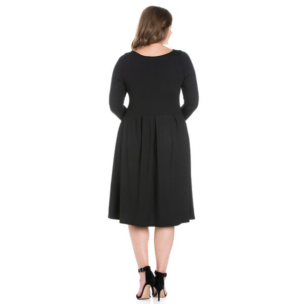 fit and flare midi dress plus size