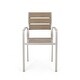 preview thumbnail 7 of 8, Faux Wood Dining Seat Set of 2, Garden Silver Aluminum Side Chairs