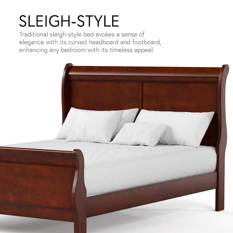 Furniture of America Devi Traditional Solid Wood 3-Piece Bed and 2 Nightstand Bedroom Set