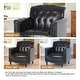 preview thumbnail 68 of 69, Tufted Vegan Leather Accent Chair Upholstered Armchair