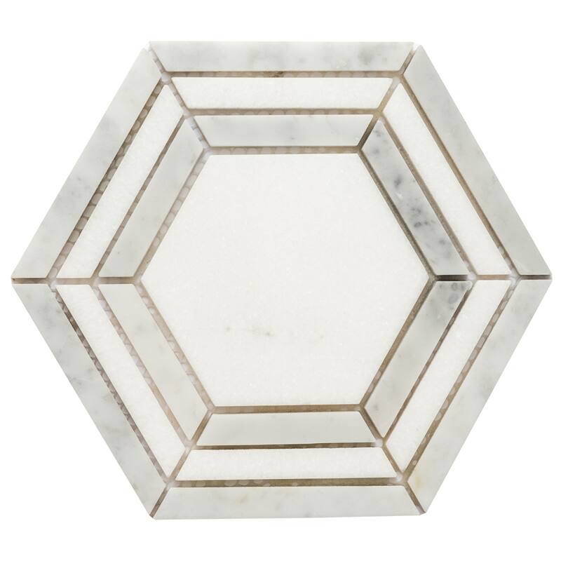 The Tile Life Santorini 4x4 Carrara/ Thassos Marble Floor & Wall Tile