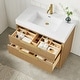 preview thumbnail 26 of 77, Hohhot Bath Vanity with Integrated Stone Sink Top without Mirror
