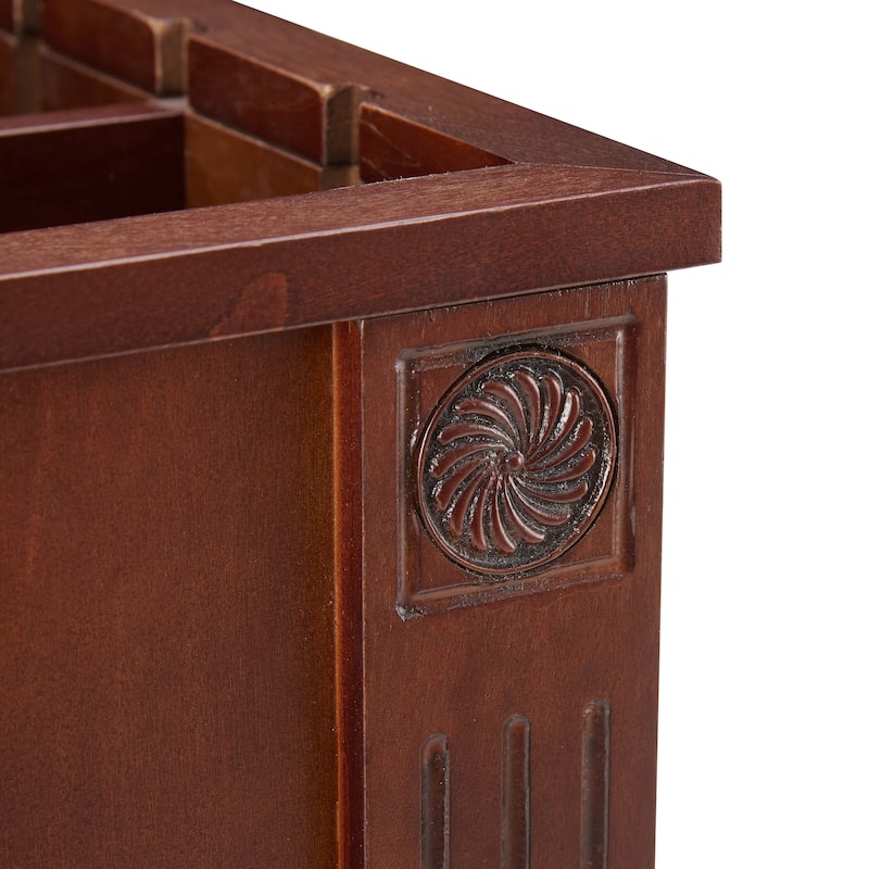 Traditional End Table with Charging Station and Storage, Ideal for Bedroom and Living Room