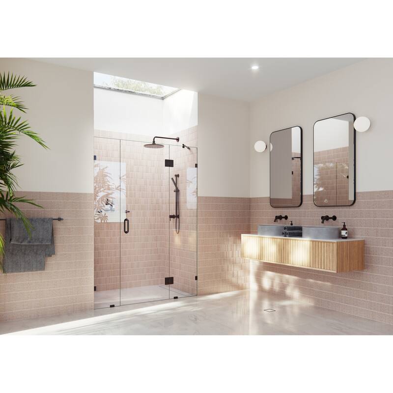 Glass Warehouse GHF-58.5 Stellar 78" High x 58-1/2" Wide Hinged - Oil Rubbed Bronze
