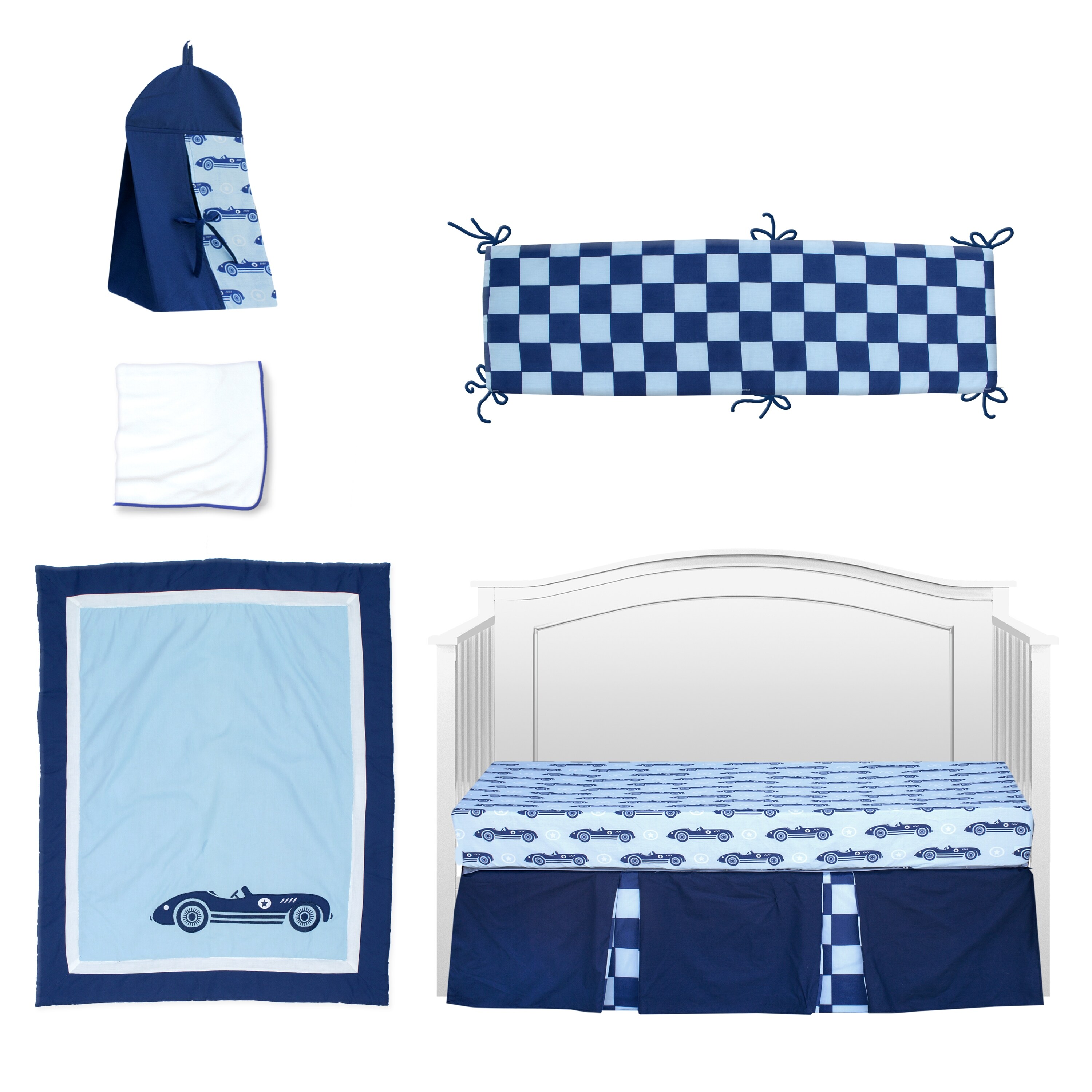 race car crib set