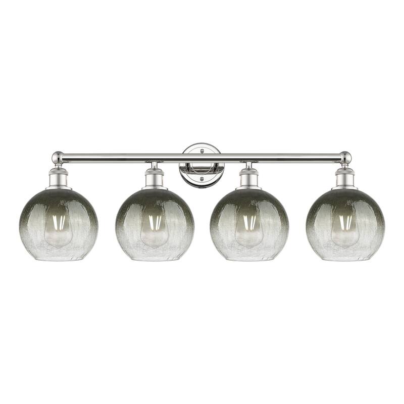 Innovations Lighting Endless Possibilities Edison - Brookhaven Globe - 4 Light 35" Bath Vanity Light - Slate/Polished Nickel