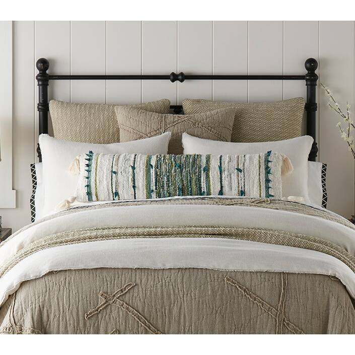 Ranier Linen Sham, Ivory, Euro - Euro Square - Ivory