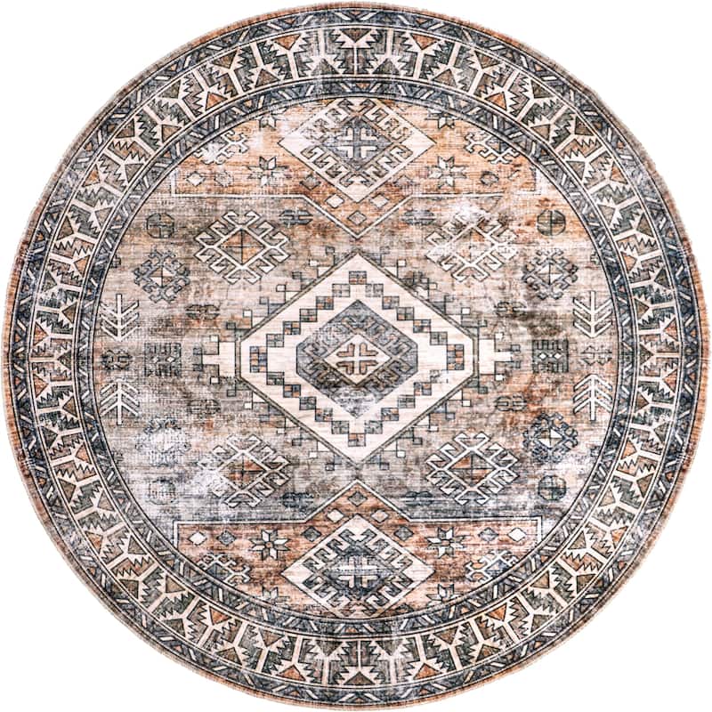 Nuloom Layana SplashGuard Geometric Machine Washable Area Rug