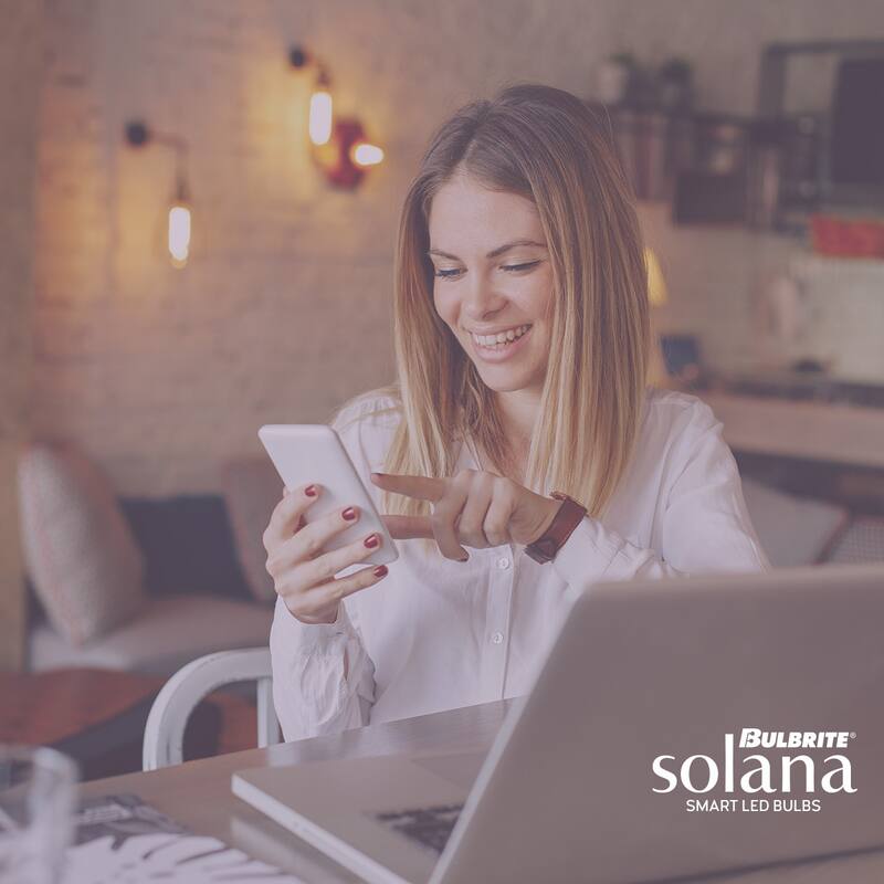 Bulbrite Solana G25 WiFi Connected Edison Filament LED Smart Light Bulb, Clear - Tunable White