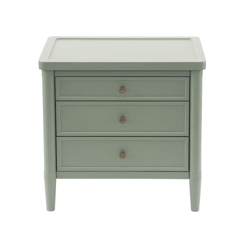 Christopher Knight Home - Modern Minimalist 23.62" Nightstand with Roller Glide Drawers & Solid Wood Legs, Versatile Home Use