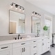 preview thumbnail 4 of 20, Olia Modern Farmhouse Black Bathroom Vanity Light Linear Dimmable Glass Wall Sconces