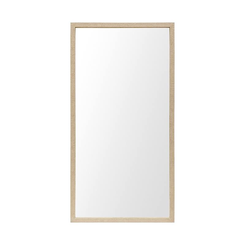 HomeRoots 42" Tan Framed Bathroom Vanity Mirror - 21.50 in. x 41.50 in. x 1.75 in.