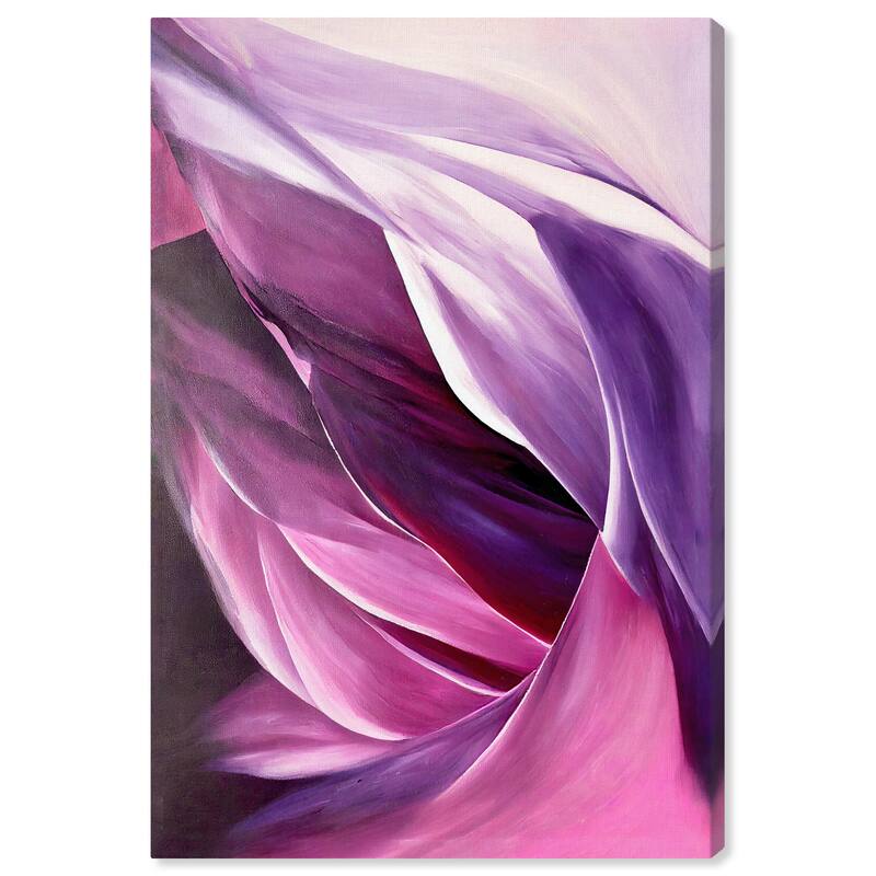 Wynwood Studio Canvas Floral and Botanical Violet Petals Purple and Violet Modern & Contemporary Wall Art Canvas Print