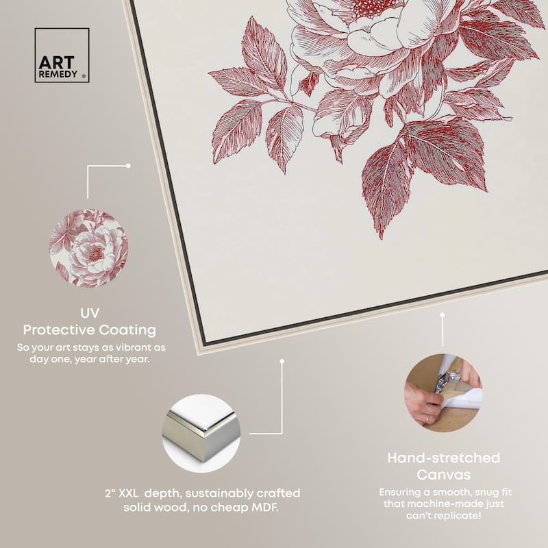 Breezy Red Pencil Blooms Canvas by Art Remedy